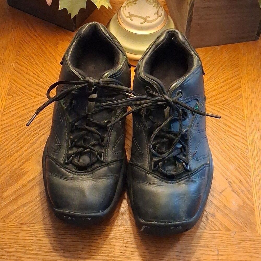 Reebok Womens CP810 Postal Express Black Leather Work Shoes 9M SR USPS Duty Slip
